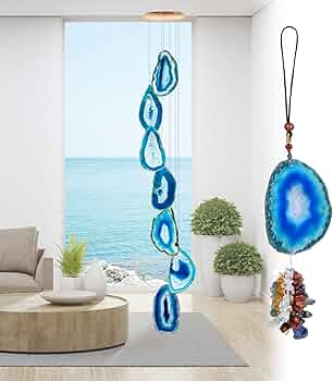 ベル 手作り瑪瑙 スライス　風鈴 吊り下げ リビングルーム 装飾記念チャイム ベル 手作り瑪瑙 スライス 風鈴 吊り下げ リビングルーム 装飾